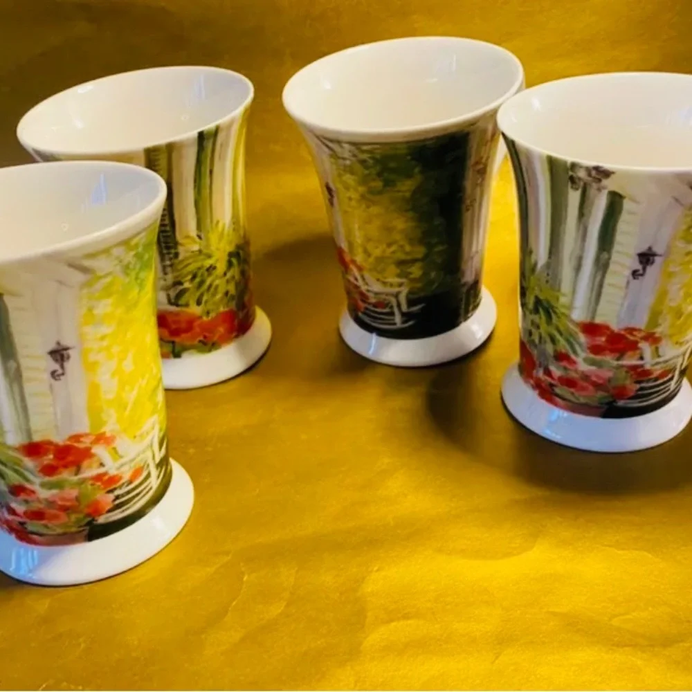 Mary Whaley Adams Artist Art For The Table Pimpernel Mugs Set of 4